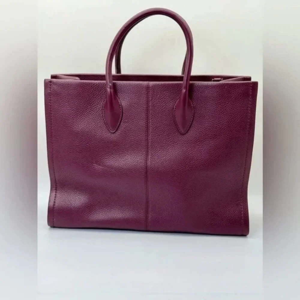 Michael Kors Mirella Large‎ Pebbled Leather Tote – Deep Plum Pebbled Leather